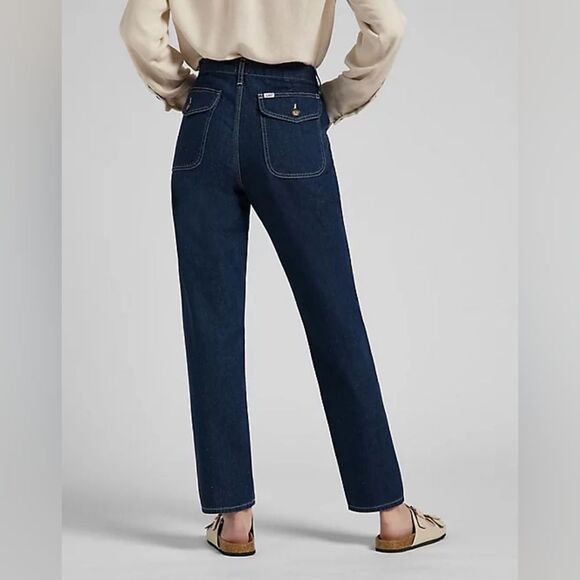 LEE Carol Service Jean in Dark Grace Size 31x31 NWT Lightly Flawed - Picture 1 of 11